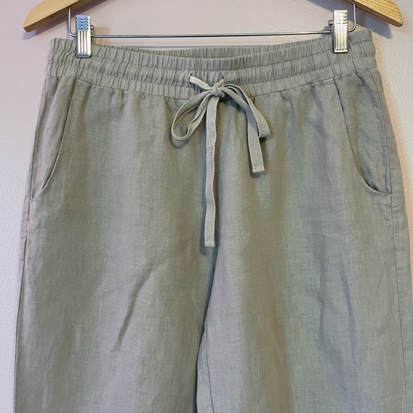 ANTHROPOLOGIE Cloth & Stone Linen Jogger Pants Drawstring Pull On Coastal Small - Picture 4 of 10